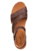 Think! Leder-Sandalen in Braun