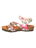 Think! Leder-Sandalen "Flamingo" in Weiß/ Bunt