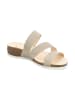 Think! Leder-Pantoletten in Beige