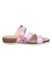 Think! Leder-Pantoletten in Rosa/ Bunt