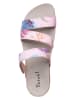Think! Leder-Pantoletten in Rosa/ Bunt