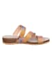 Think! Leder-Pantoletten in Orange/ Bunt