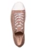 Think! Leder-Sneakers in Hellbraun