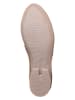 Think! Leren ballerina's met bandje taupe