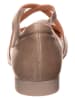 Think! Leder-Spangenballerinas in Hellbraun