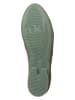 Think! Leder-Spangenballerinas in Khaki