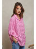 Plume Blouse "Amily" roze/wit
