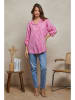 Plume Blouse "Amily" roze/wit