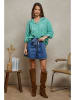 Plume Blouse "Amily" groen/wit