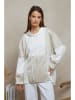 Plume Bluza "Azika" w kolorze beżowo-białym