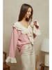 Plume Bluse "Baxo" in Rosa/ Sand