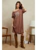 Plume Kleid "Beverly" in Cognac