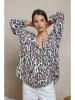 Plume Blouse "Chaline" wit/zwart