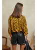 Plume Bluse "Chaline" in Senf/ Schwarz