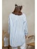 Plume Blouse "Liam" wit/blauw