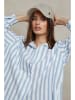 Plume Blouse "Liam" wit/blauw