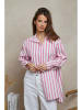 Plume Hemd "Liam" in Weiß/ Pink
