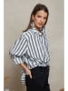 Plume Blouse "Liam" wit/zwart