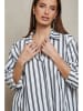 Plume Blouse "Liam" wit/zwart