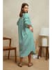 Plume Jurk "Robin" groen/wit