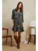 Plume Kleid "Tivee" in Khaki/ Blau