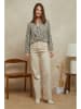 Plume Blouse "Yohel" beige/zwart