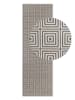 Elle Decoration Kurzflor-Teppich "Perles" in Grau/ Weiß
