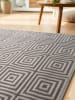 Elle Decoration Kurzflor-Teppich "Perles" in Grau/ Weiß