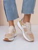 Sixth Sens Sneakers crème/beige/goudkleurig