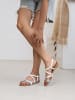 Sixth Sens Sandalen wit/zilverkleurig
