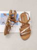 Sixth Sens Sandalen lichtbruin/goudkleurig