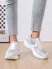 Sixth Sens Sneakers beige/wit/zilverkleurig