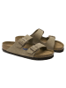 Birkenstock Leren slippers "Arizona" beige - wijdte N
