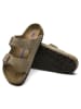 Birkenstock Leren slippers "Arizona" beige - wijdte N