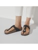 Birkenstock Leren teenslippers "Gizeh" zwart - wijdte N