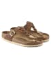 Birkenstock Leren teenslippers "Gizeh" bruin - wijdte N