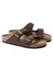 Birkenstock Leder-Pantoletten "Arizona" in Braun - Weite S