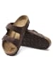 Birkenstock Leder-Pantoletten "Arizona" in Braun - Weite S