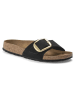 Birkenstock Leren slippers "Madrid" zwart - wijdte S