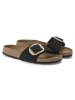 Birkenstock Leder-Pantoletten "Madrid" in Schwarz - Weite S