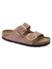 Birkenstock Skórzane klapki "Arizona" w kolorze jasnoróżowym
