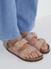Birkenstock Skórzane klapki "Arizona" w kolorze jasnoróżowym