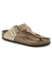 Birkenstock Leder-Zehentrenner "Gizeh" in Beige - Weite S