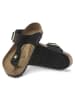 Birkenstock Leder-Zehentrenner "Gizeh" in Schwarz - Weite S
