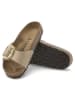 Birkenstock Skórzane klapki "Madrid" w kolorze beżowym