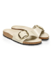Birkenstock Leren slippers "Madrid" crème - wijdte S