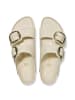 Birkenstock Leder-Pantoletten "Arizona" in Creme - Weite S