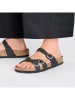 Birkenstock Leder-Pantoletten "Arizona" in Schwarz - Weite S