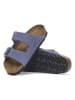 Birkenstock Leder-Pantoletten "Arizona" in Blau - Weite S