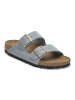 Birkenstock Leder-Pantoletten "Arizona" in Hellblau - Weite S